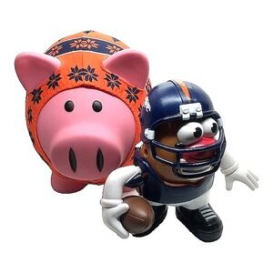 Denver Broncos Mr. Potato Head and Hamm 2009 Hasbro Sports Spuds NFL Football